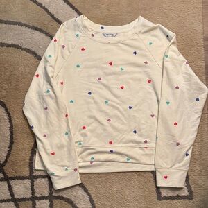 Wildfox NEVER WORN Sweatshirt with Colorful Heart Pattern SIZE M